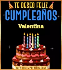 GIF Te deseo Feliz Cumpleaños Valentina
